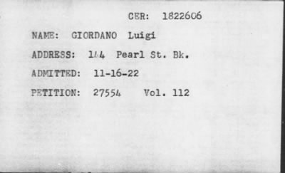 [Illegible] > GIODANO Luigi