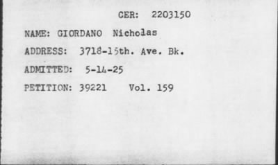 [Illegible] > GIODANO Nicholas