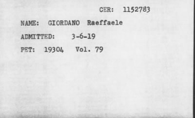 [Illegible] > GIODANO Raeffaele