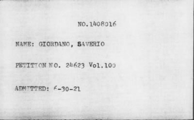 [Illegible] > GIORDANO, SAVERIO