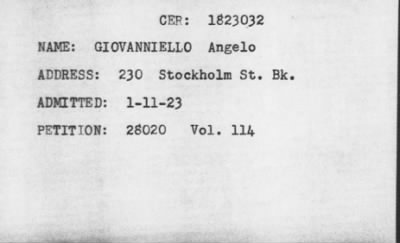 [Illegible] > GIOVANNIELLO Angelo