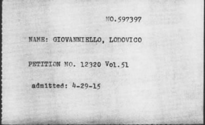 [Illegible] > GIOVANNIELLO, LODOVICO