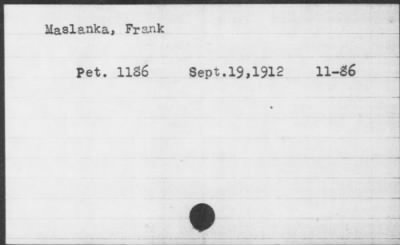 Thumbnail for 1912 > Maslanka, Frank