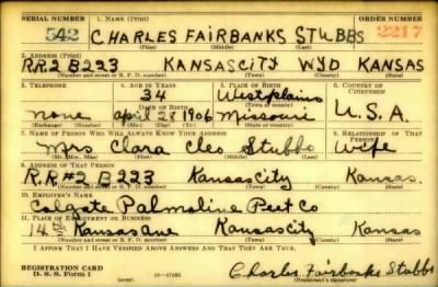 Thumbnail for Charles Fairbanks > Stubbs, Charles Fairbanks