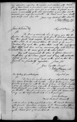 An account of commisssions for private armed vessels received and forwarded to the several States, 1779-83.