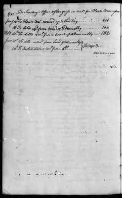 An account of commisssions for private armed vessels received and forwarded to the several States, 1779-83.