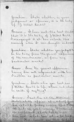 Thumbnail for Letters Received and Statements of Evidence Collected by the Military Commission, pages 1-53