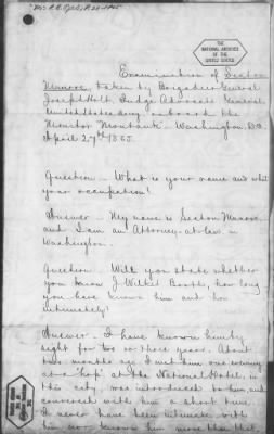 Thumbnail for Letters Received and Statements of Evidence Collected by the Military Commission, pages 1-53