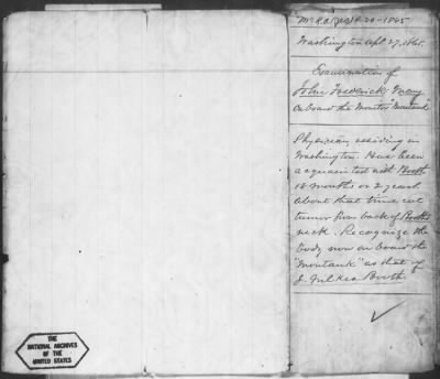 Thumbnail for Letters Received and Statements of Evidence Collected by the Military Commission, pages 1-53