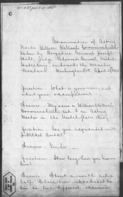 Letters Received and Statements of Evidence Collected by the Military Commission, pages 1-53