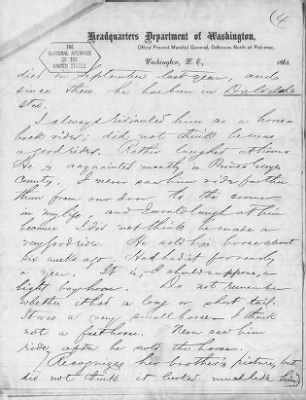 Thumbnail for Letters Received and Statements of Evidence Collected by the Military Commission, pages 1-53