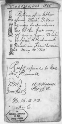 Thumbnail for Letters Received and Statements of Evidence Collected by the Military Commission, pages 1-53