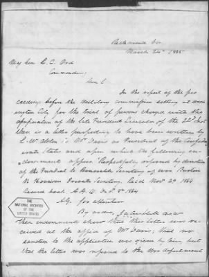 Thumbnail for Letters Received and Statements of Evidence Collected by the Military Commission, pages 1-53