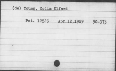 Thumbnail for 1929 > (de) Young, Colin Elford