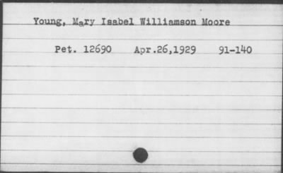 Thumbnail for 1929 > Young, Mary Isabel Williamson Moore