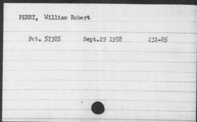 1958 > PERRY, William Robert