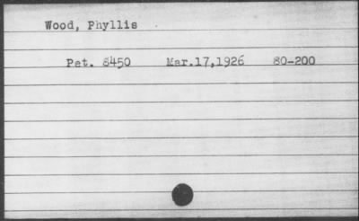 Thumbnail for 1926 > Wood, Phyllis