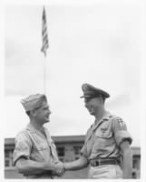 Thumbnail for Dad Being Decorated by Major Bailey Notice CBI Patch.jpg