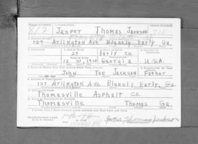 Thumbnail for Jasper Thomas > Jackson, Jasper Thomas (1910)