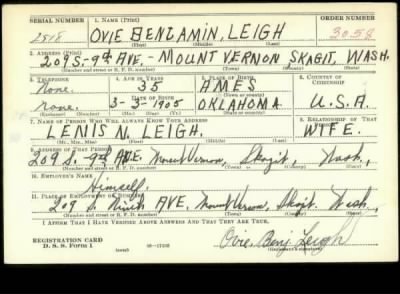 Thumbnail for Ovie Benjamin > Leigh, Ovie Benjamin (1905)