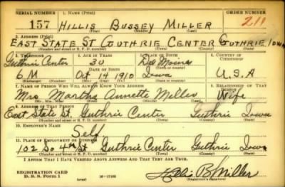 Thumbnail for Hillis Bussey > Miller, Hillis Bussey (1910)