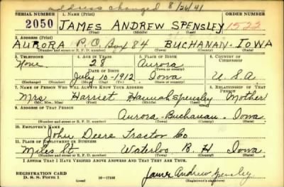 Thumbnail for James Andrew > Spensley, James Andrew (1912)