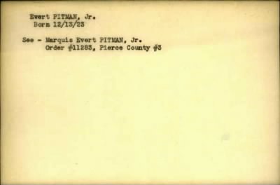 Thumbnail for Eugene T > Pitman, Eugene T (1926)