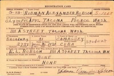 Thumbnail for Rodman Alexander > Robson, Rodman Alexander (1920)