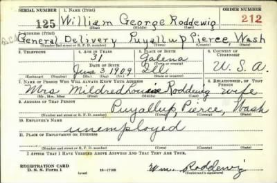 Thumbnail for William George > Roddewig, William George (1909)