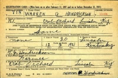 Thumbnail for Warren G > Hendrickson, Warren G (1921)