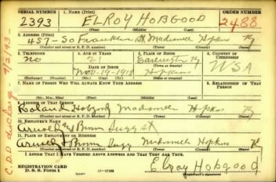 Thumbnail for Elroy > Hobgood, Elroy (1918)