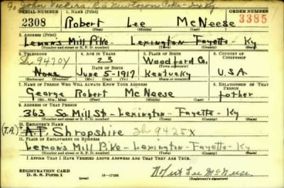 Thumbnail for Robert Lee > McNees, Robert Lee (1917)