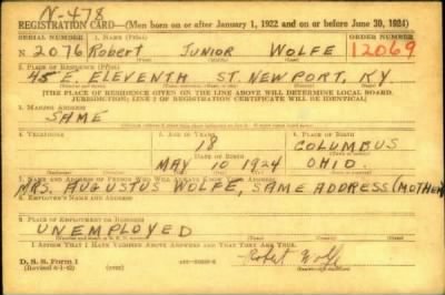 Thumbnail for Robert > Wolfe, Robert (1924)