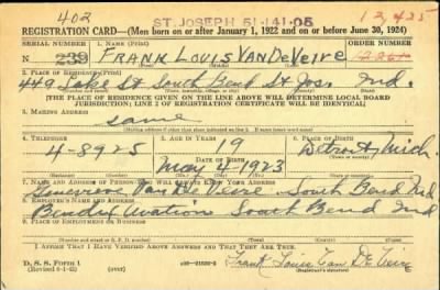 Thumbnail for Frank Louis > Vandeveire, Frank Louis (1923)