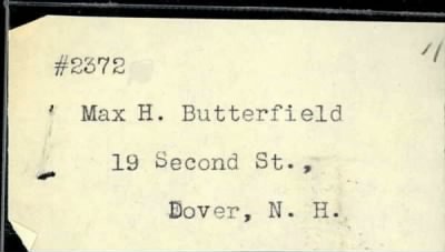 Thumbnail for Max Herbert > Butterfield, Max Herbert (1911)