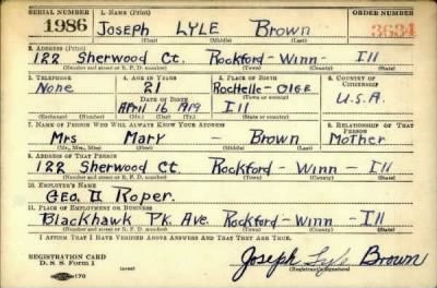 Thumbnail for Joseph Lyle > Brown, Joseph Lyle (1919)