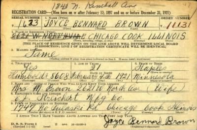 Thumbnail for Joyce Bennard > Brown, Joyce Bennard (1921)