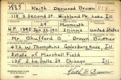 Thumbnail for Keith Derwood > Brown, Keith Derwood (1911)