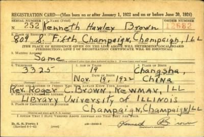 Thumbnail for Kenneth Hawley > Brown, Kenneth Hawley (1922)