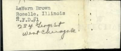 Thumbnail for Laurance Charles > Brown, Laurance Charles (1924)