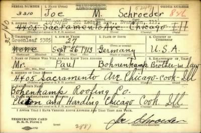 Thumbnail for Joe M > Schroeder, Joe M (1913)