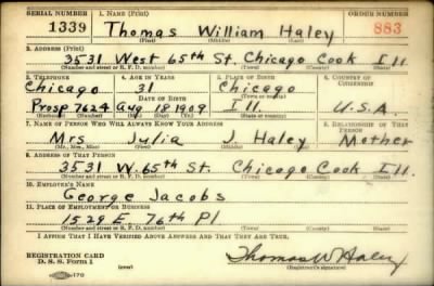 Thumbnail for Thomas William > Haley, Thomas William (1909)