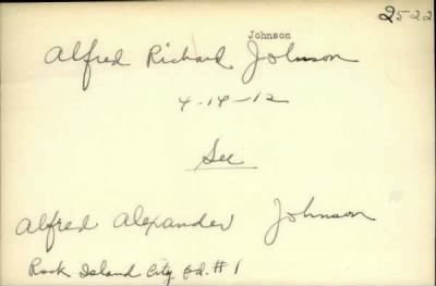 Thumbnail for Alfred Orville > Johnson, Alfred Orville (1921)