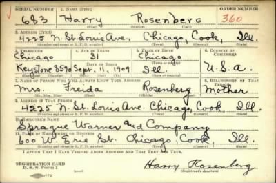 Harry > Rosenberg, Harry (1909)