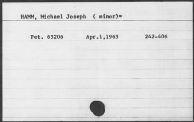 1963 > HAMM, Michael Joseph