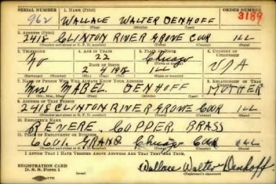 Thumbnail for Wallace Walter > Denhoff, Wallace Walter (1918)