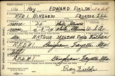 Thumbnail for Roy Edward > Fields, Roy Edward (1914)