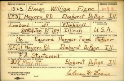 Thumbnail for Elmer William > Fiene, Elmer William (1919)