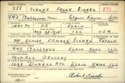 Thumbnail for Robert Frank > Fierke, Robert Frank (1918)