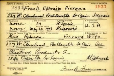 Thumbnail for Frank Ephraim > Fierman, Frank Ephraim (1913)